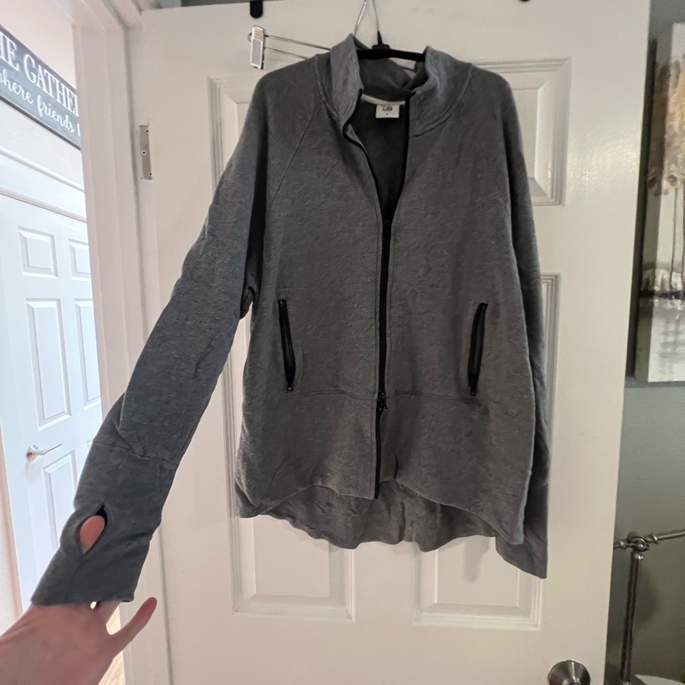 CAbi Charcoal Zip-Up Jacket